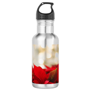 Botella De Agua Navidades Poinsettia