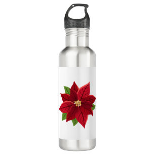 Botella De Agua Navidades Poinsettia