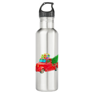 Botella De Agua Navidades Retro Car Holiday