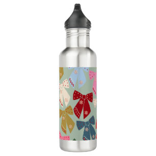 Botella De Agua Navidades retro doblan coqueta