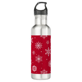 Botella De Agua Navidades rojos de copas de nieve