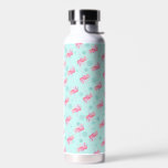 Botella De Agua Navidades rosados de Flamingo Florida<br><div class="desc">Añada un toque tropical a sus regalos de vacaciones con esta bonita botella aislada con un estampado festivo de flamencos rosas de color agua y copos de nieve sobre un fondo turquesa. Perfecto para Navidades de Florida o Navidades de Palm Beach, esta botella es una elección única y práctica para...</div>