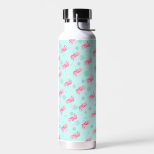 Botella De Agua Navidades rosados de Flamingo Florida
