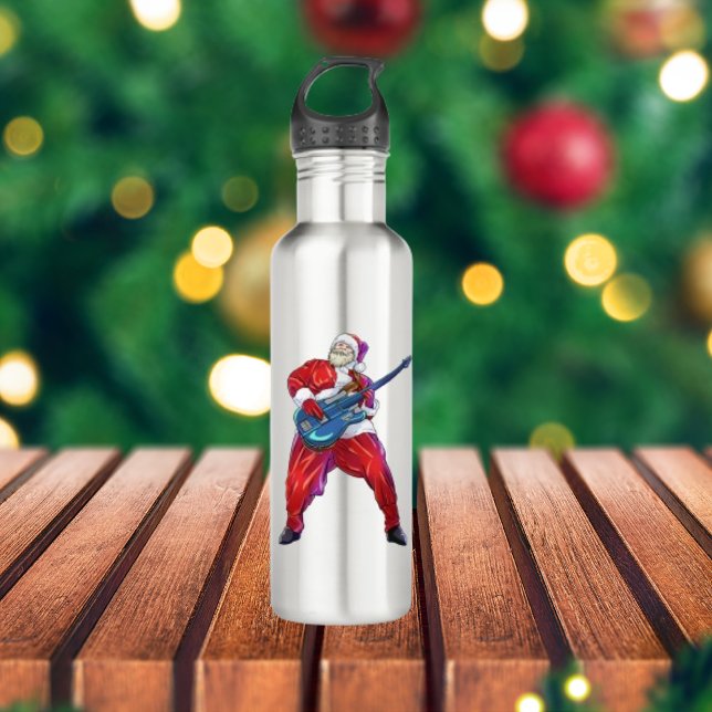 Botella De Agua Navidades santa claus rock punk (Subido por el creador)