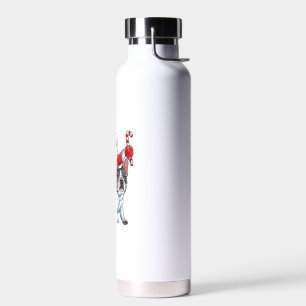 Botella De Agua Navidades Santa Claus viajando en Bulldog francés