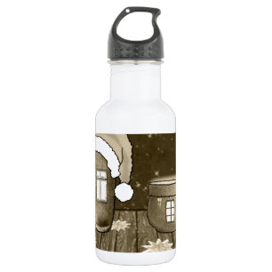 Botella De Agua Navidades Santa Digital Art Winter Destiny