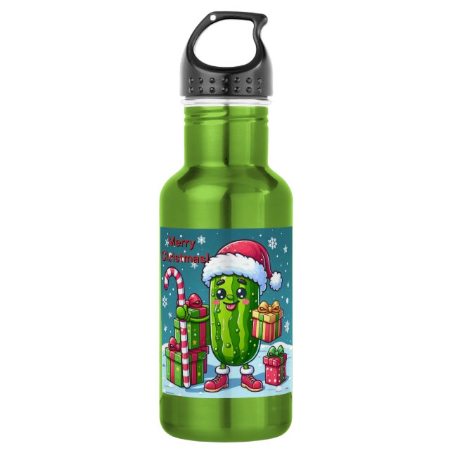 Botella De Agua Navidades se mueven con regalos (Anverso)