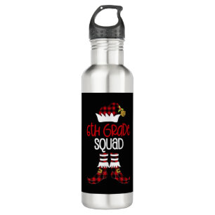 Botella De Agua Navidades Sexto Grado Squad Elf Profesora