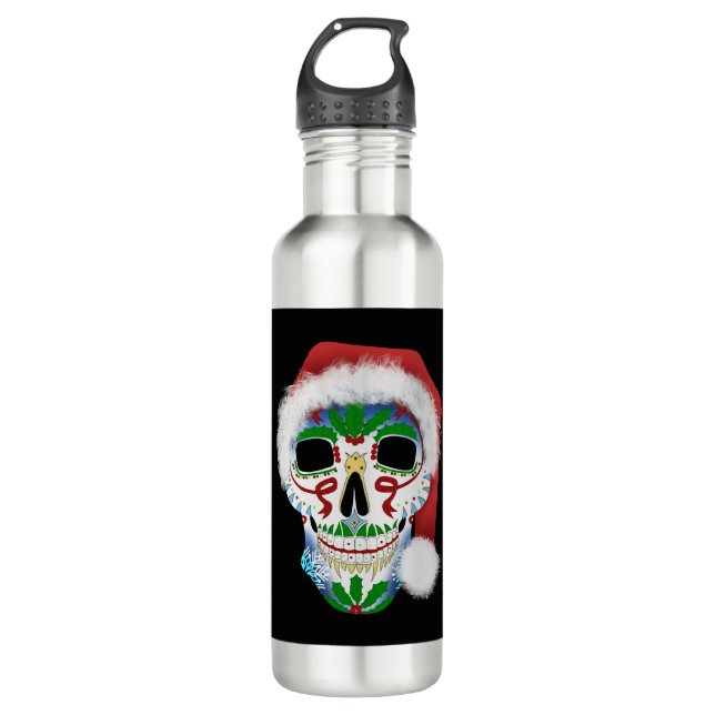 Botella De Agua Navidades Sugar Skull (Anverso)