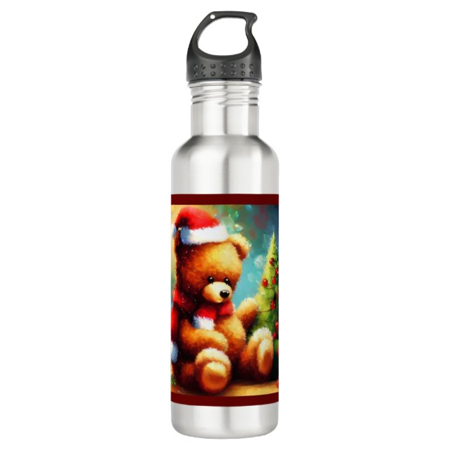 Botella De Agua Navidades Teddy Bear 1 (Anverso)