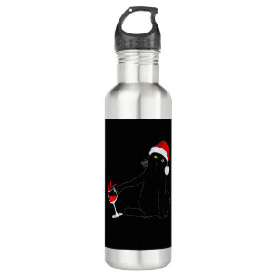 Botella De Agua Navidades Temáticas Del Gato Sweater Para Hombres
