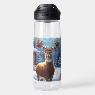Botella De Agua Navidades/Winter Deer Lodge