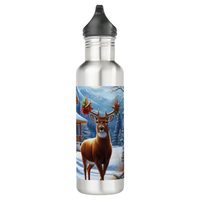 Botella De Agua Navidades/Winter Deer Lodge (Derecha)