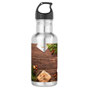 Botella De Agua Navidades Wood Scene