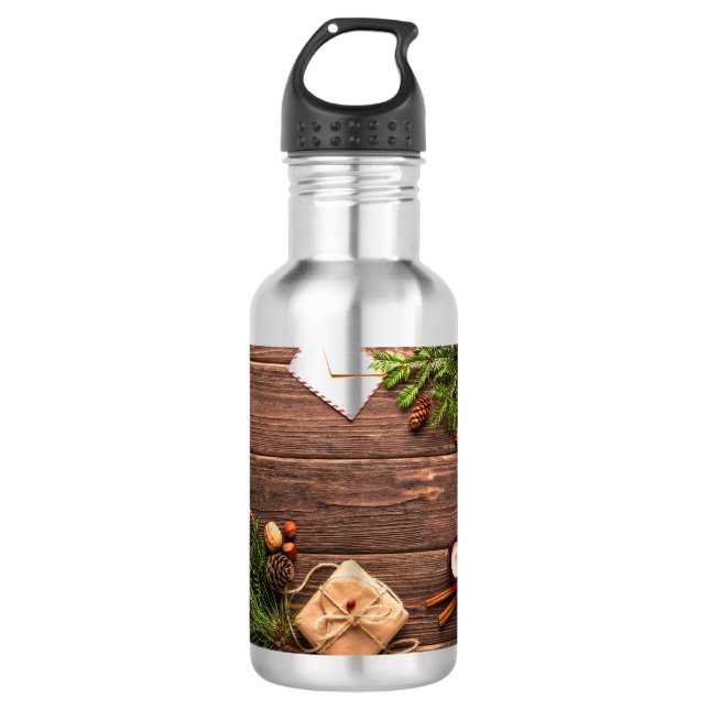 Botella De Agua Navidades Wood Scene (Anverso)