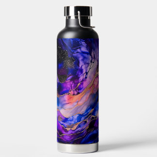 Botella De Agua Nebulosa del espacio púrpura en tinta de alcohol