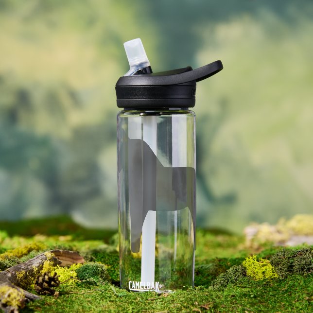 Botella de agua negra de Caballo Dala (Exterior)