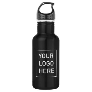 Botella De Agua Negra de logotipo profesional de empresa Personali