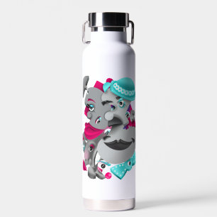 Botella de agua negrita y artística