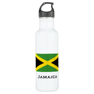 Botella De Agua Negro jamaicano Jamaica del amarillo del verde de