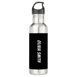 Botella De Agua Negro Y Blanco Personalizado