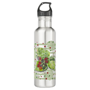 Botella De Agua NegroBerry verde y rojo