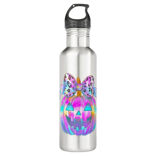 Botella De Agua Neon Coquette Halloween (Anverso)