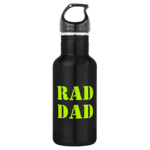 Botella De Agua Neón de Rad Dad y frescura de la tipografía modern