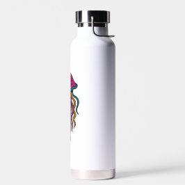 Botella De Agua Neon Jellyfish Water Bottle – Trippy Sea Vibes