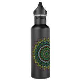 Botella De Agua Neon Mandala personalizada