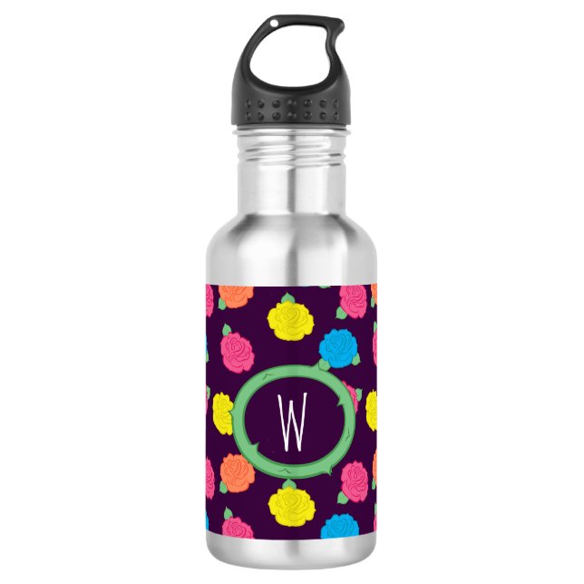 Botella de agua Neon Rosa (Anverso)