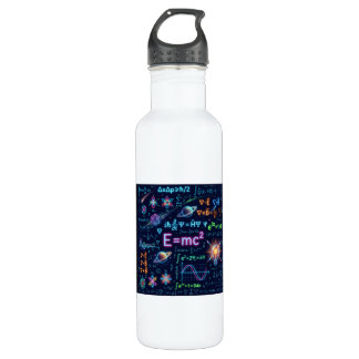 Botella De Agua Neon Science Equations Water Bottle | Physics Math