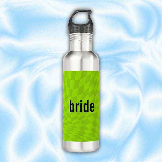 Botella De Agua Neon Slime Green Summer Bachelorette Bridesmaid (Subido por el creador)