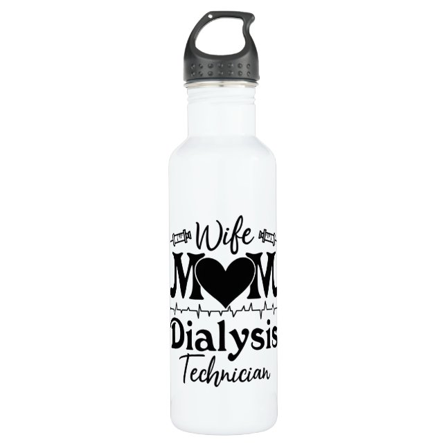 Botella De Agua Nephrology Tech Nurse Wife Mom Dialysis Technician (Anverso)