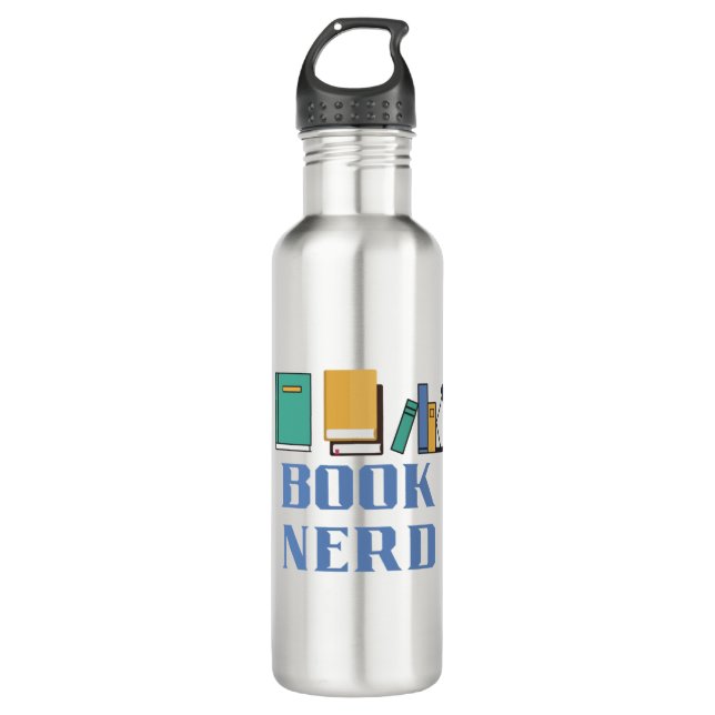 Botella De Agua Nerd del libro (Anverso)