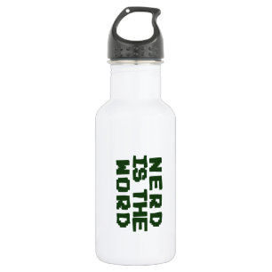Botella De Agua Nerd es la palabra