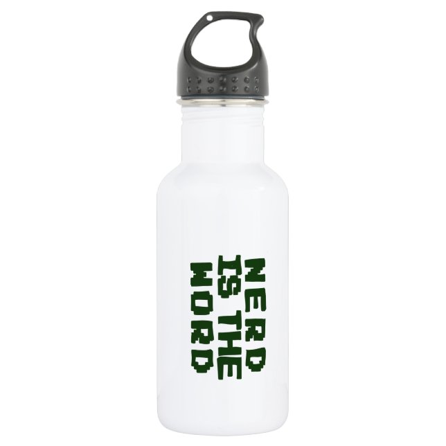 Botella De Agua Nerd es la palabra (Anverso)