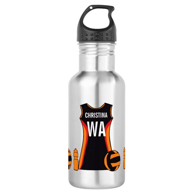 Botella De Agua Netball personalizado único (Anverso)