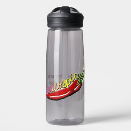 Botella De Agua Neurospicy - Letras Neon con Pepper