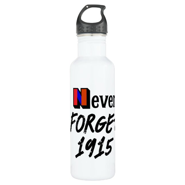 Botella De Agua Never Forget 1915 Water Bottle (Anverso)