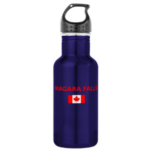 Botella De Agua Niagara cae Canadá Bandera Canadiense Color oscuro