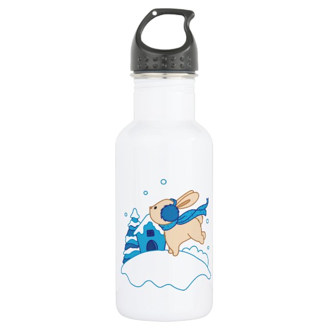 Botella De Agua Nieve cachorro Winterland (Anverso)
