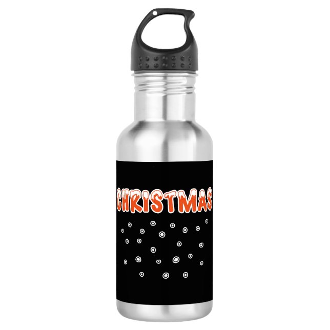Botella De Agua Nieve y bolas de nieve para navidades (Anverso)