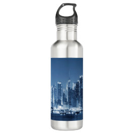 Botella De Agua Night Skyline New York City Manhattan
