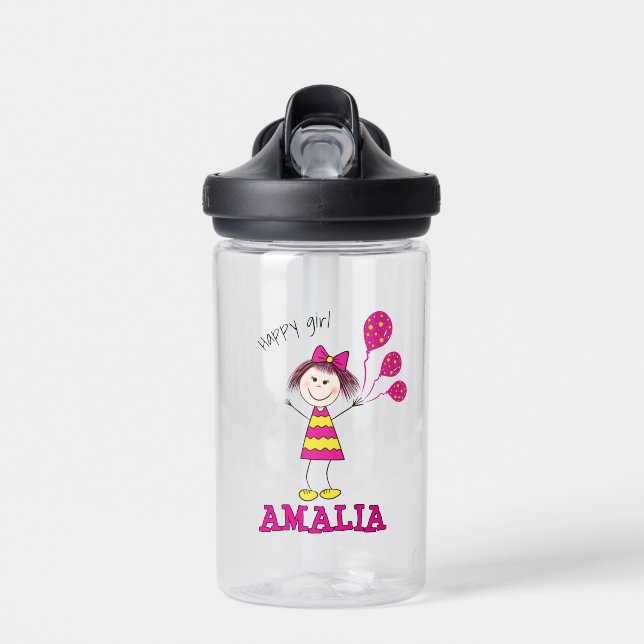 Botella De Agua Niña pequeña y aguda (Delante)