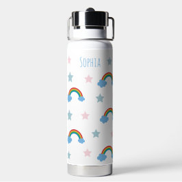 Botella De Agua Niñas Lluvia de Colores Boho Divertidas