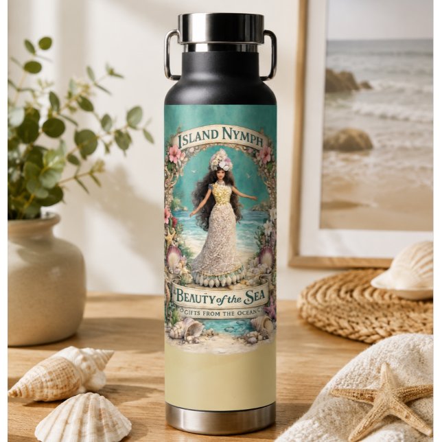 Botella De Agua Ninfa de la Isla Arte Tropical Espiritual Oceánico (Subido por el creador)