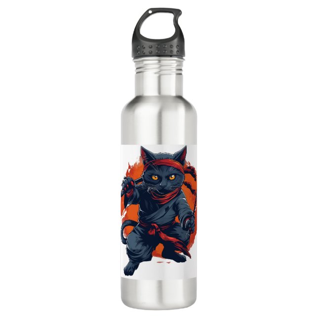Botella De Agua Ninja Cat Stealth (Anverso)