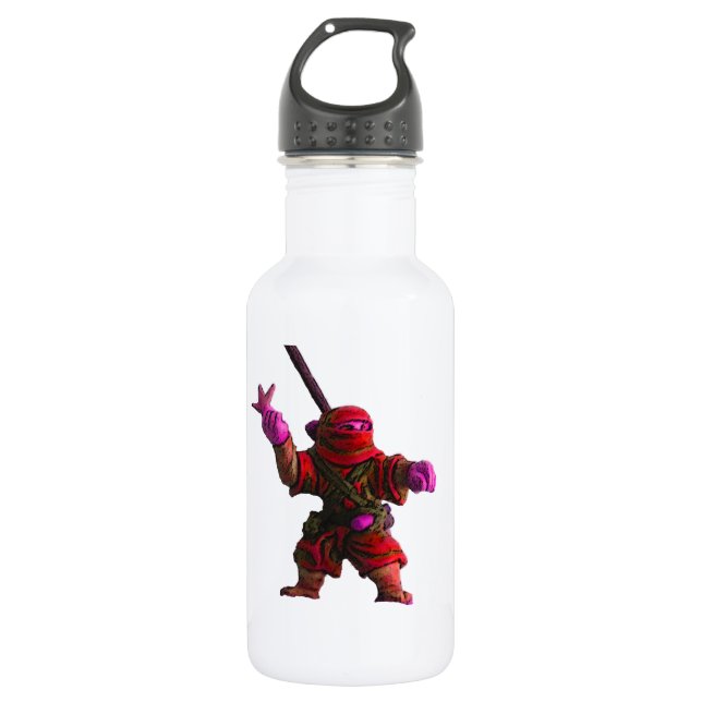 Botella De Agua Ninja en rojo (Anverso)