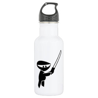 Botella De Agua Ninja que maneja una espada de Katana